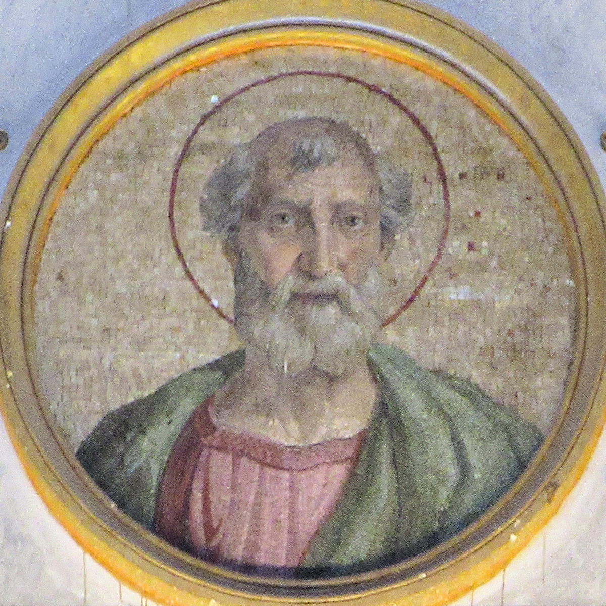 Medaillon, um 1848, in der Basilika San Paolo fuori le Mura in Rom