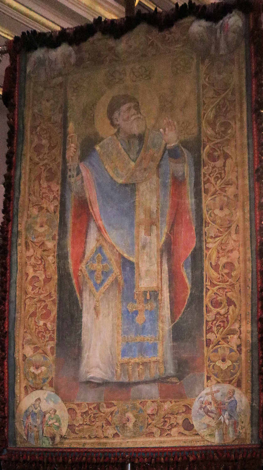 Prozessionsbanner in der Spyridon-Kirche in Kerkyra / Korfu-Stadt