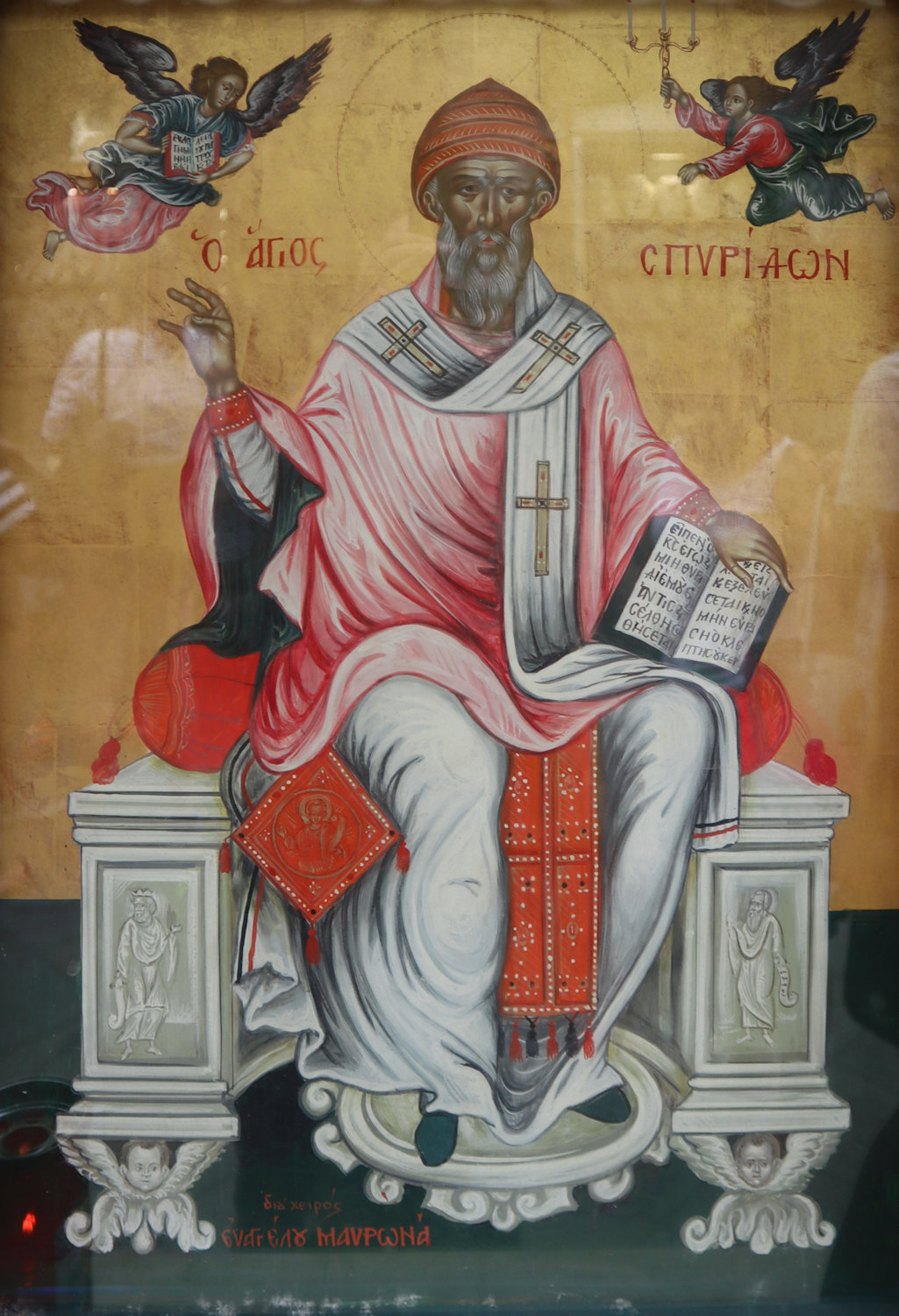 Ikone an der Spyridon-Kirche in Kerkyra / Korfu-Stadt