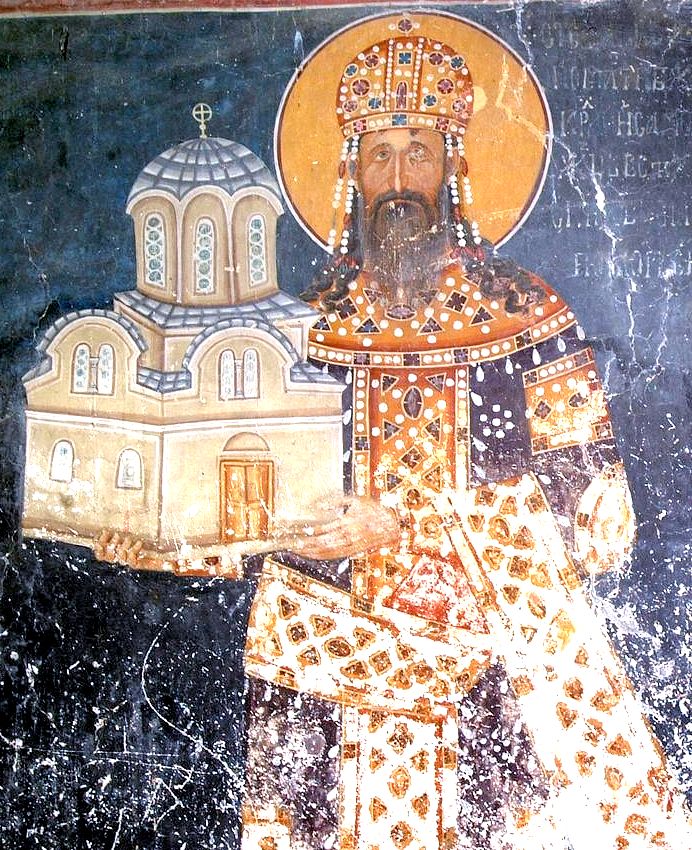 Fresko, um 1320, im Kloster Gračanica