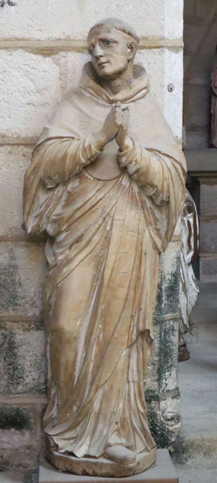 Statue, 17. Jahrhundert, in der Abteikirche des ehemaligen Klosters in Aubazine