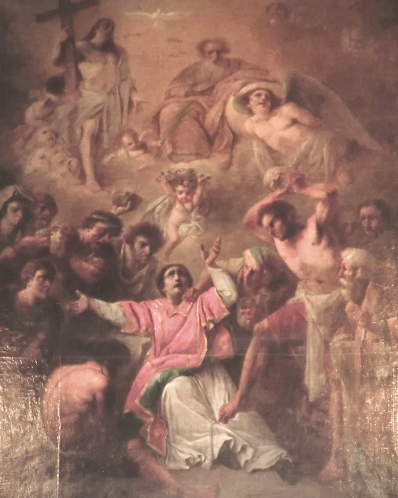 Gemälde: Stephanus' Martyrium, 1788, in der Kathedrale in Narbonne