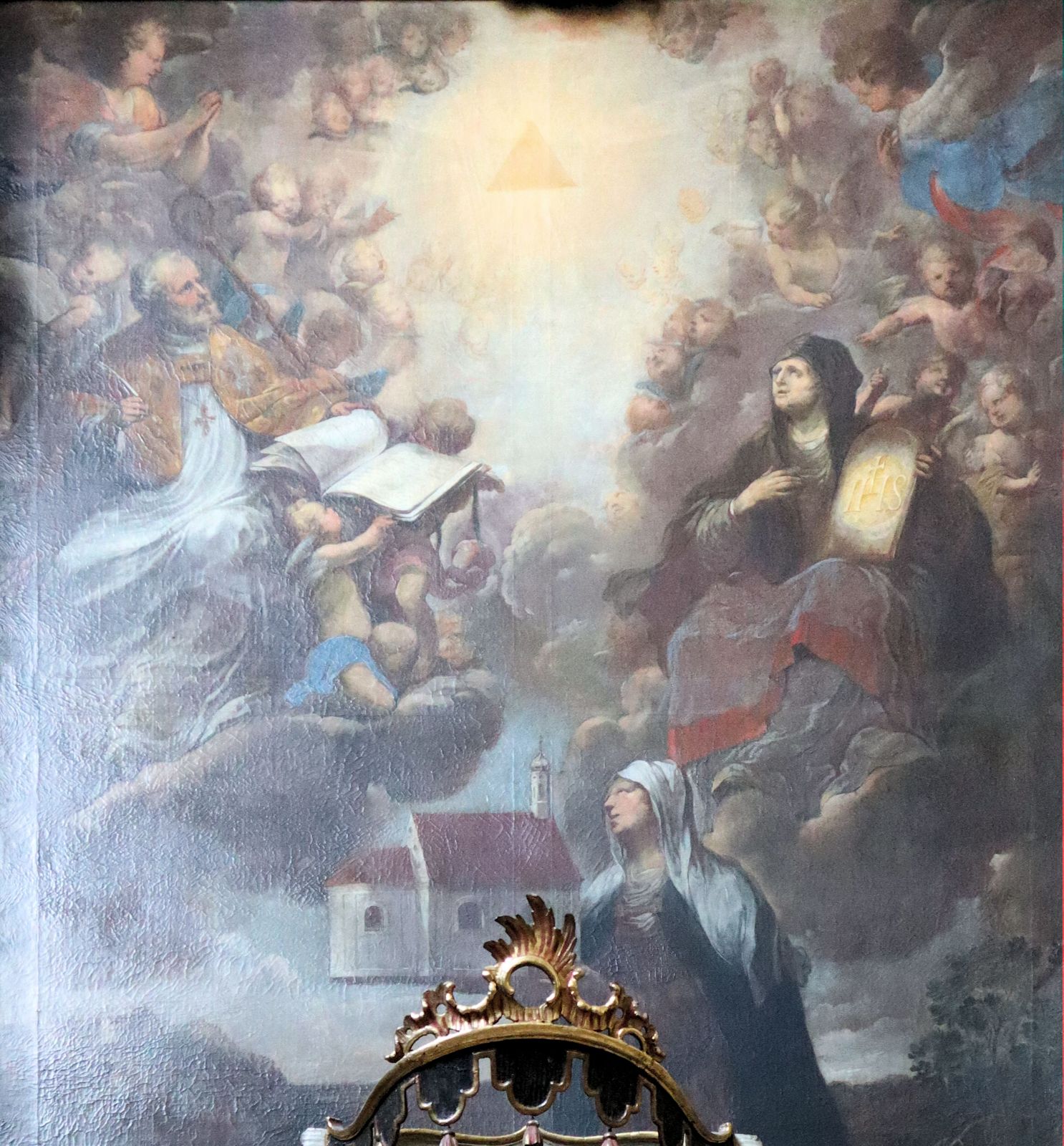 Altarbild: Stilla als Stifterin der Petersirche, in der Klosterkirche bei Abenberg