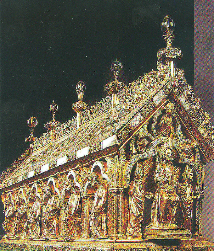 Suitbertus-Schrein, zwischen 1193 und 1332 gefertigt, in der Stiftskirche in Kaiserswerth