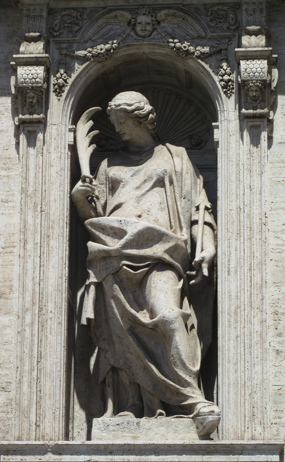 Statue, um 1603, an der Basilika Santa Susanna in Rom