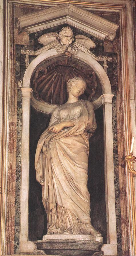 François Duquesnoy: Marmor-Statue, 1630-33, in der Kirche Santa Maria di Loreto in Rom