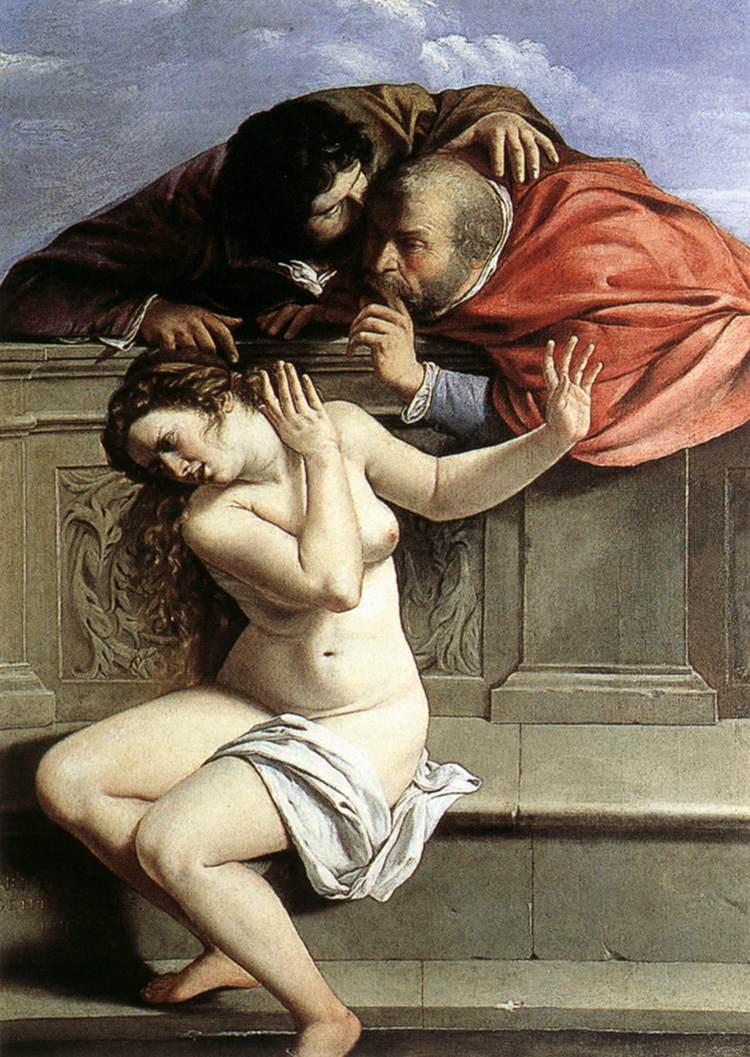 Artemisia Gentileschi: Susanna und die zwei Männer, 1610, im Schloss Weißenstein in Pommersfelden bei Bamberg