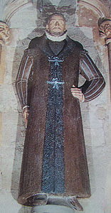 Statue in der Kirche St Etheldreda in der Ely Place Road in London