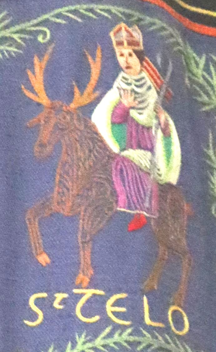 Wallfahrtsbanner (Ausschnitt), in der Kirche in Locronan bei Quimper