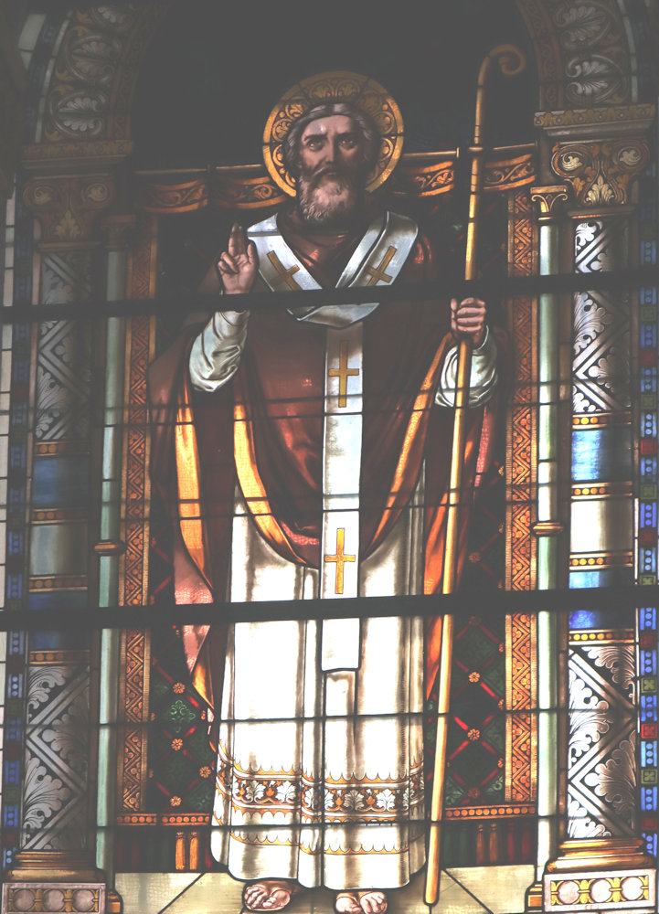 Karl de Bouché: Glasfenster, um 1885, in der katholischen Dionysius-Kathedrale in Athen