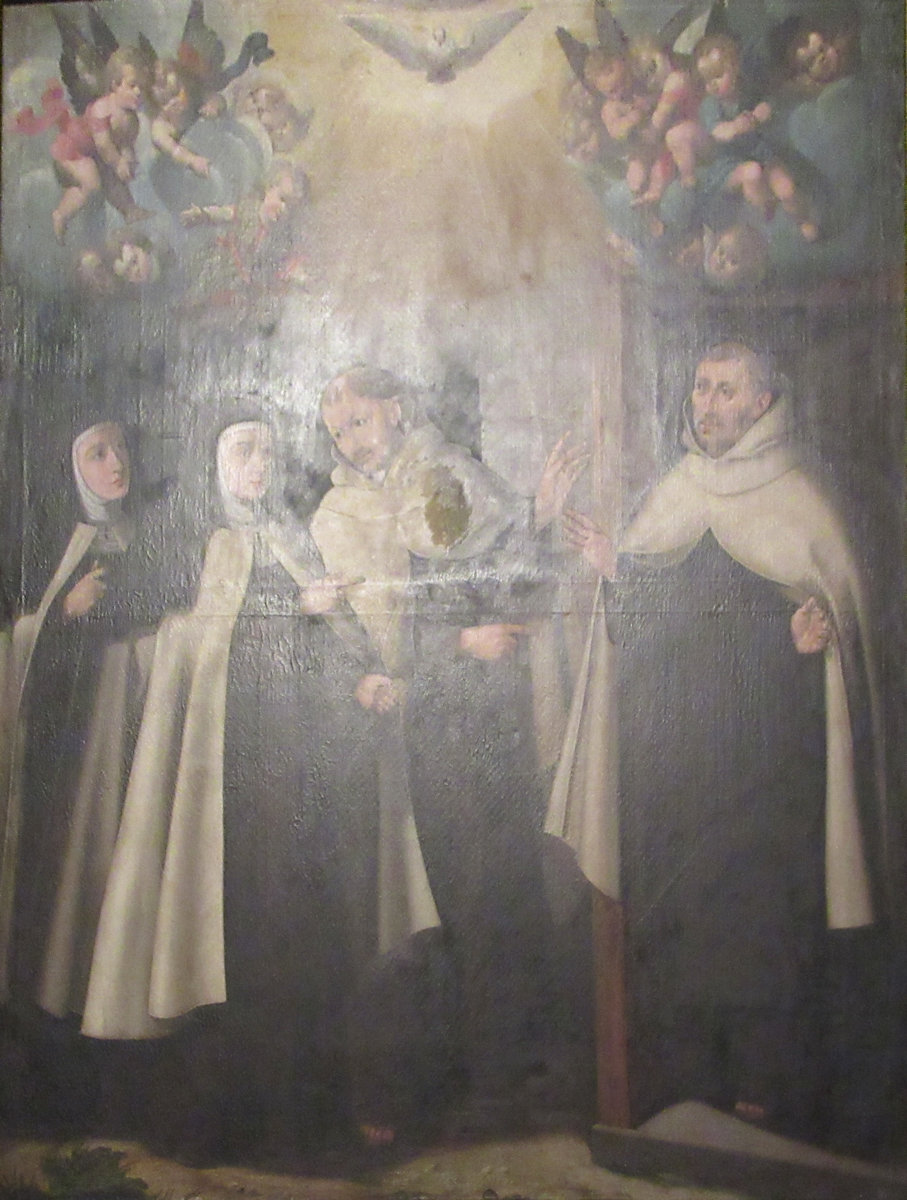 Theresa besucht : Johannes vom Kreuz und seinen ersten Gefährten im Kloster Duruelo, um 1635, in der Klosterkirche La Santa am Ort des Geburtshauses in Ávila