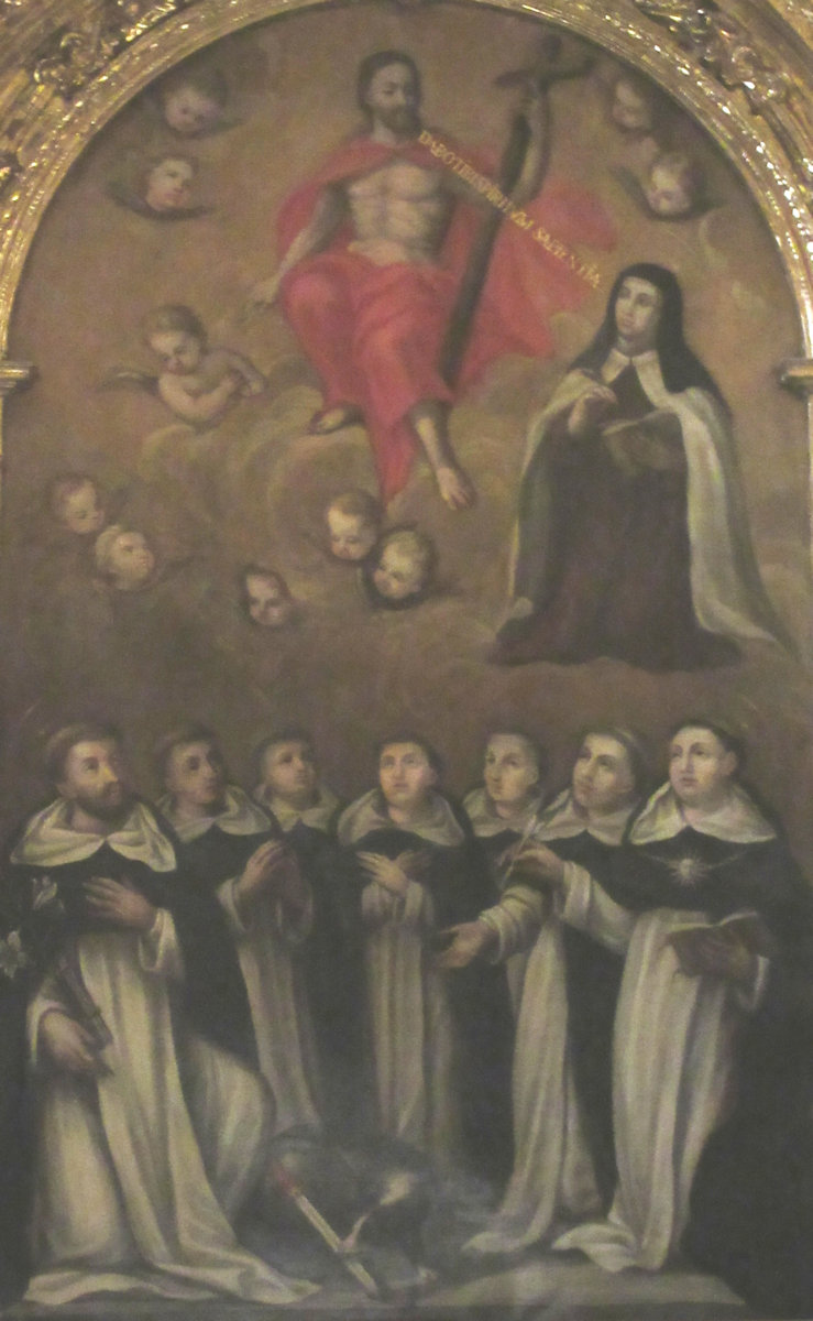 Gregorio Fernández: Theresa mit Dominikanern, um 1635, in der Geburtskapelle der der Klosterkirche La Santa am Ort des Geburtshauses in Ávila