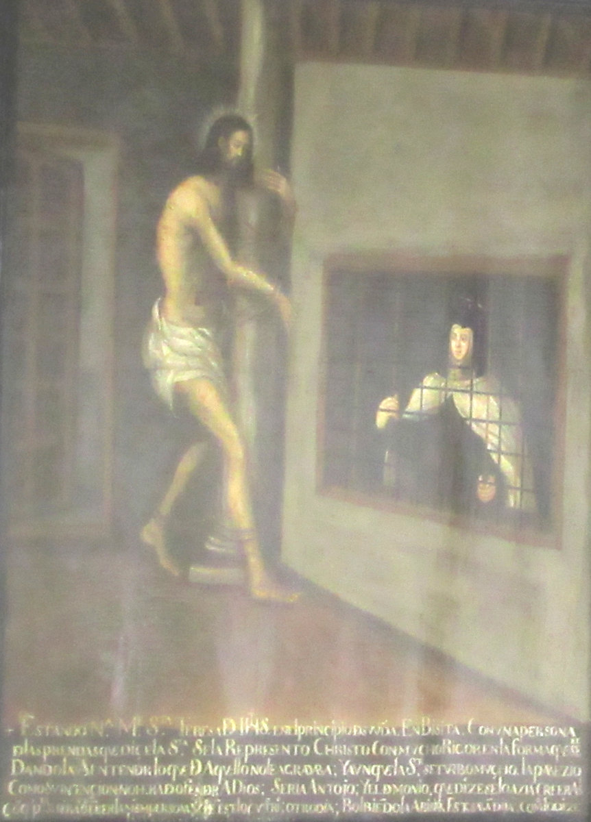 Bild: Theresa sieht von ihrer Zelle aus „Christus an der Säule”, im Museum im Karmelitinnenkloster de la Encarnación in Ávila