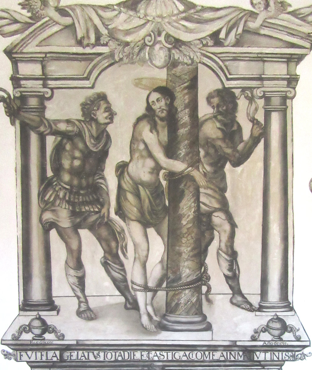 Wandmalerei „Christus an der Säule”, 1569, im Museum im Karmelitinnenkloster de la Encarnación in Ávila. Das Bild hat Theresa damals gemäß ihrer Vision anfertigen lassen.