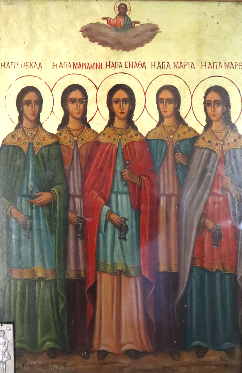 Ikone der „fünf Jungfrauen” in derNekropole der früheren römischen Stadt Lappa