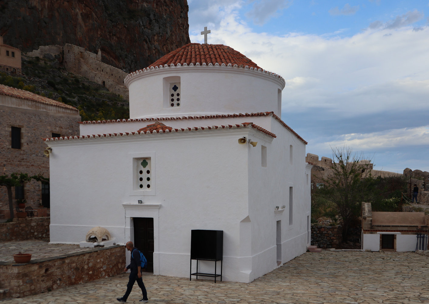 Kirche Panagia Chrysafitissa in Monemvasia, benannt nach dem Ort Chrysafa bei Sparta, aus dem die wunderwirkende Ikone der Allerheiligsten (Gottesmutter) stammt, die man hier fand 