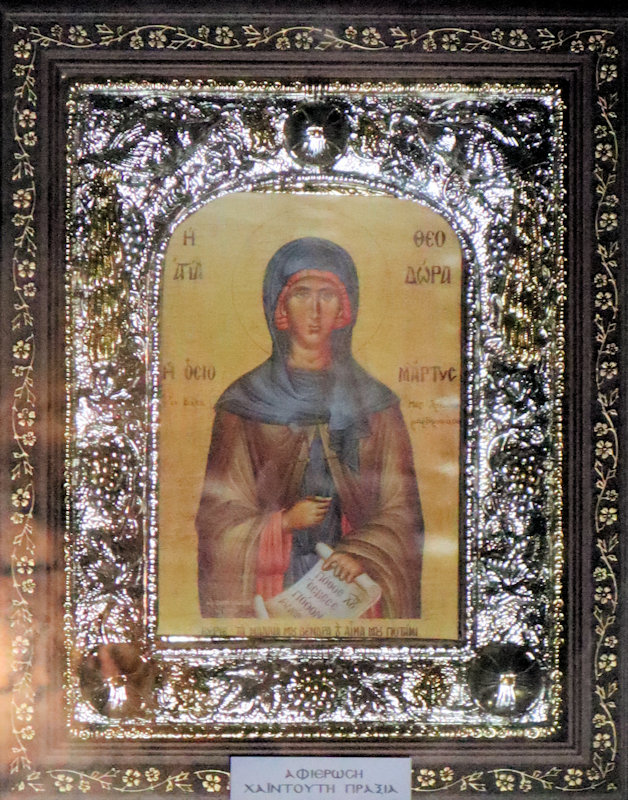 Ikone in der Theodora geweihten Kirche bei Vastas