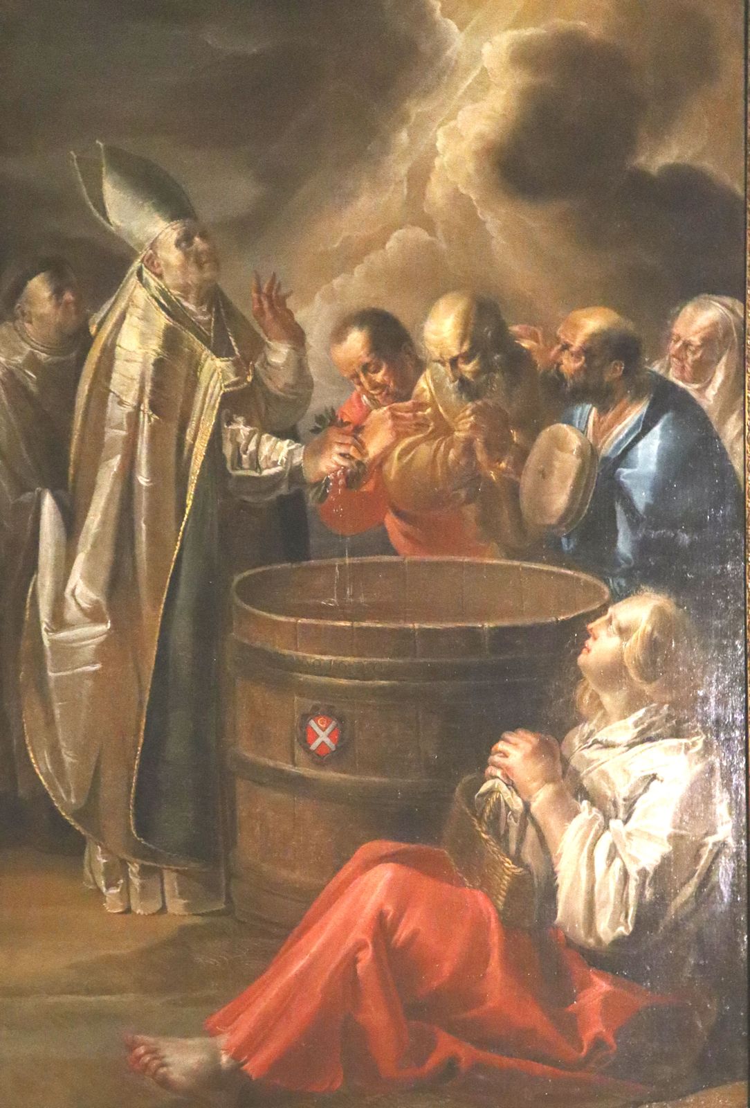 Jan van de Venne: Theodors Weinwunder, 1629, in der Kathedrale Saint-Jean in Besançon