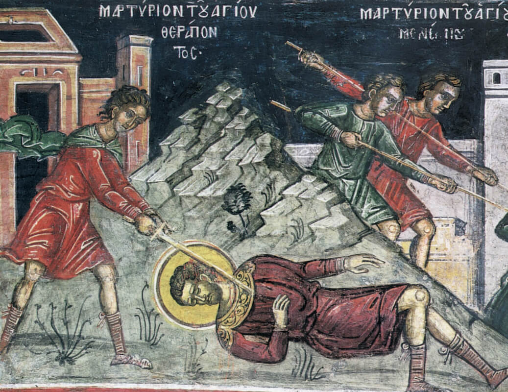 griechisches Fresko: Therapontos' Martyrium