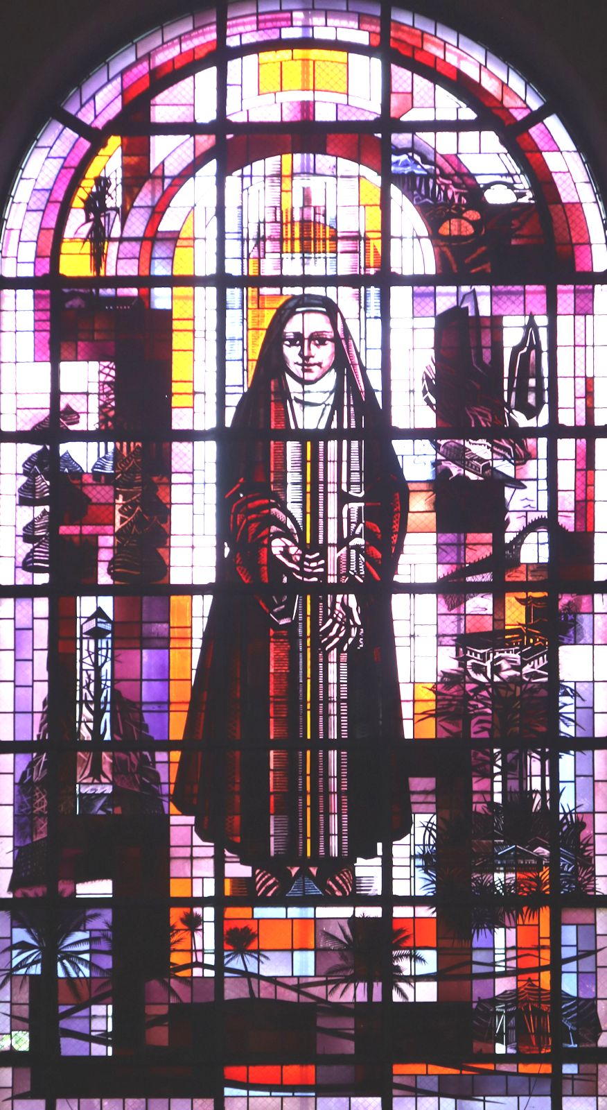 Marcelle Lecamp: Glasfenster, 1954, in der Kirche Saint-François-Xavier</a> in Paris