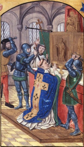 Buchmalerei, 2. Viertel des 15. Jahrhunderts: Thomas' Martyrium, in der British Library in London