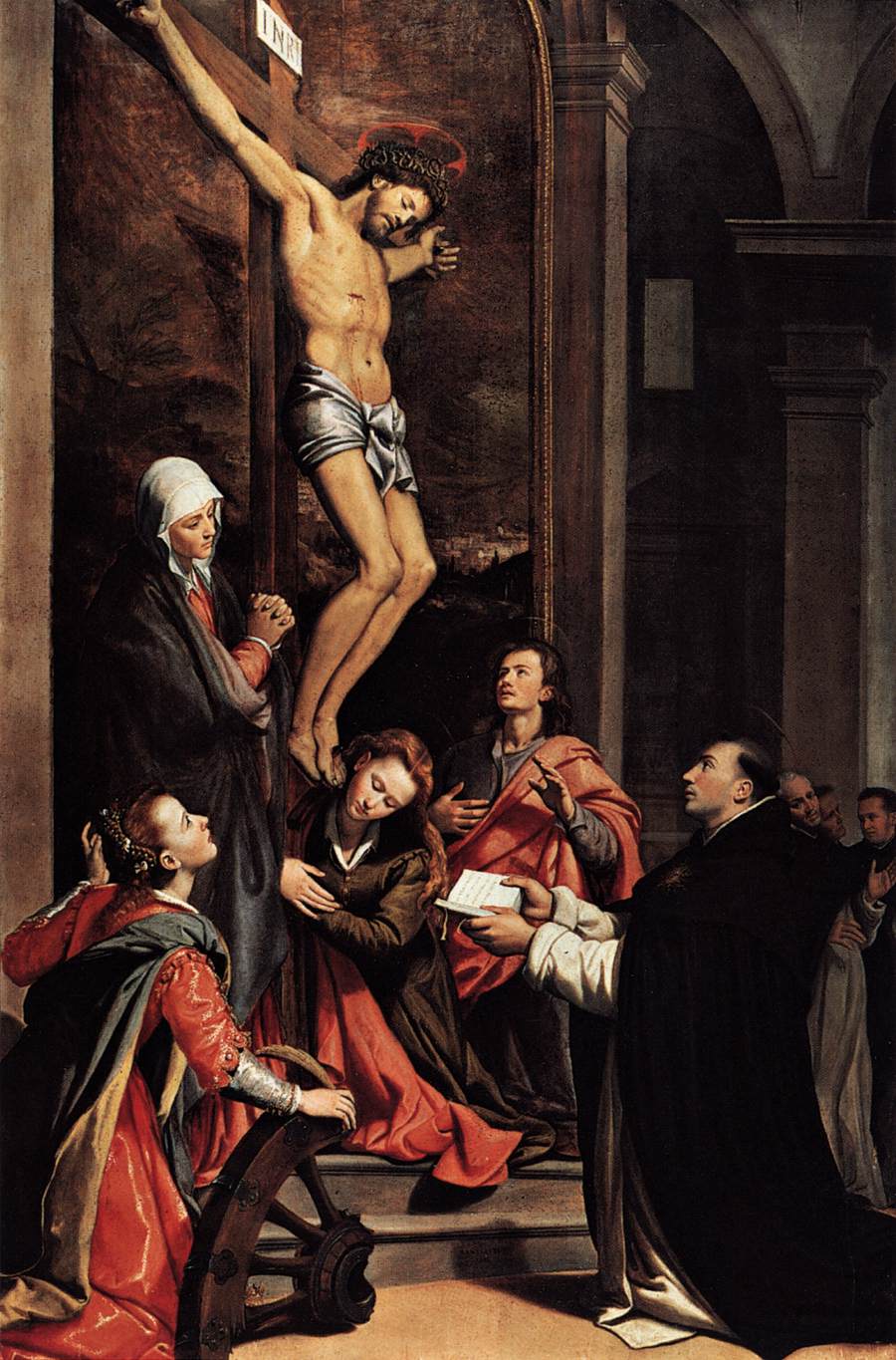 Santi di Tito: Thomas vor Jesus Christus, 1593, in der Kirche San Marco in Florenz