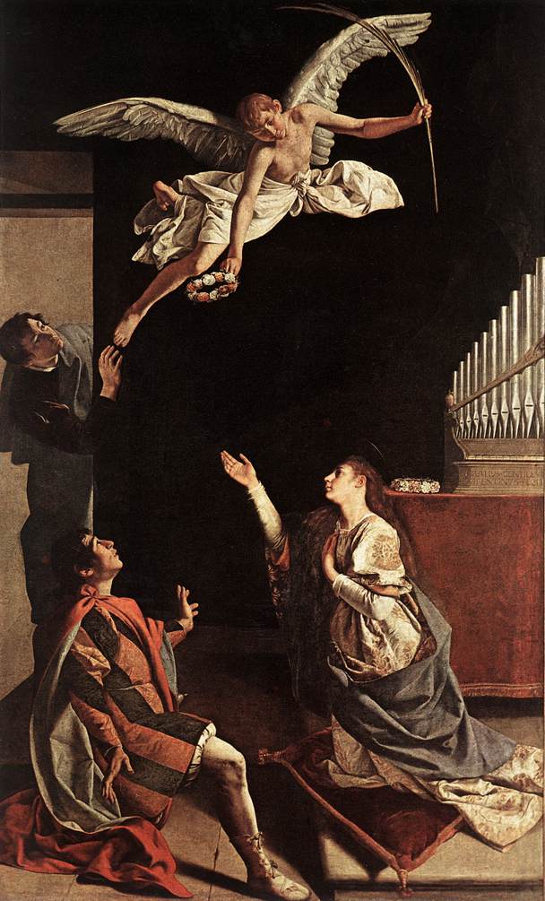 Orazio Gentileschi: Cäcilia, Valerianus und Tiburtius, um 1620, in der Pinacoteca di Brera in Mailand