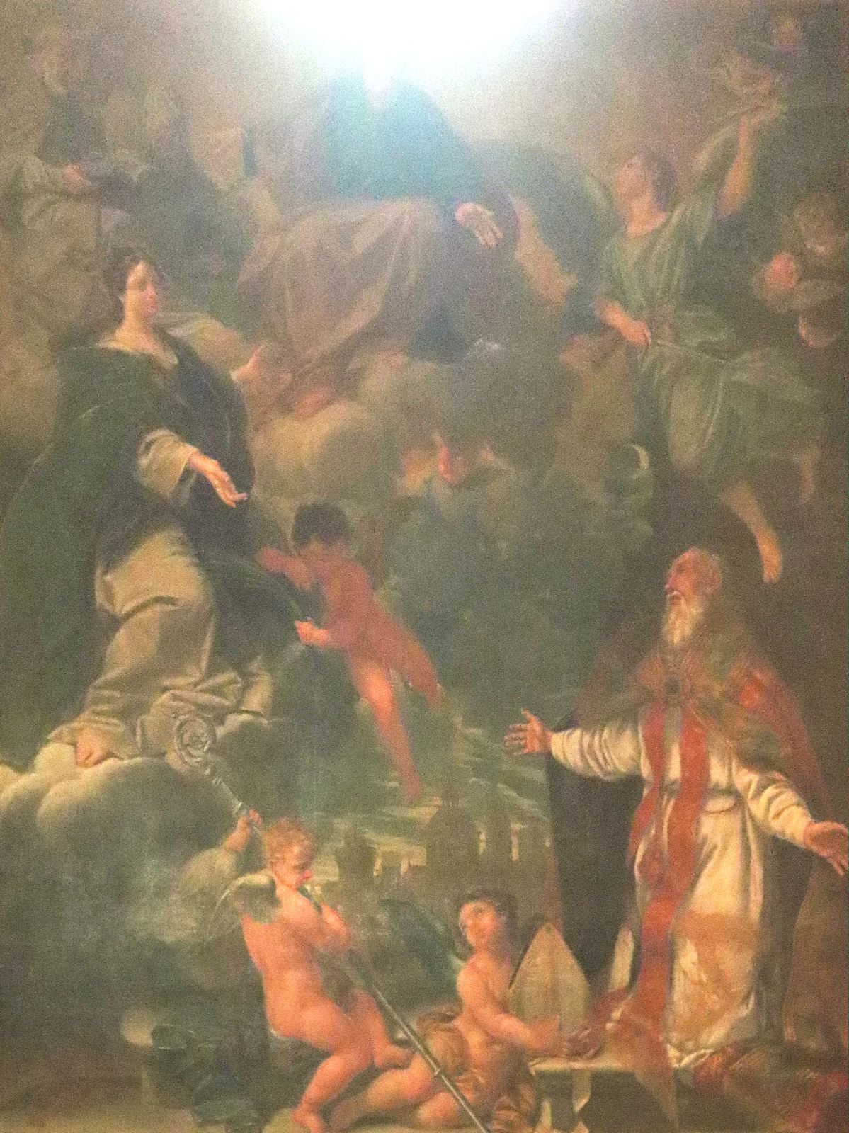 Antonio Bresciani: Afra erscheint Ulrich, 1747, in der Kirche San Giovanni in Canale in Piacenza