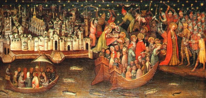 Das Martyrium der Ursula, im Rheinischen Bildarchiv in Köln