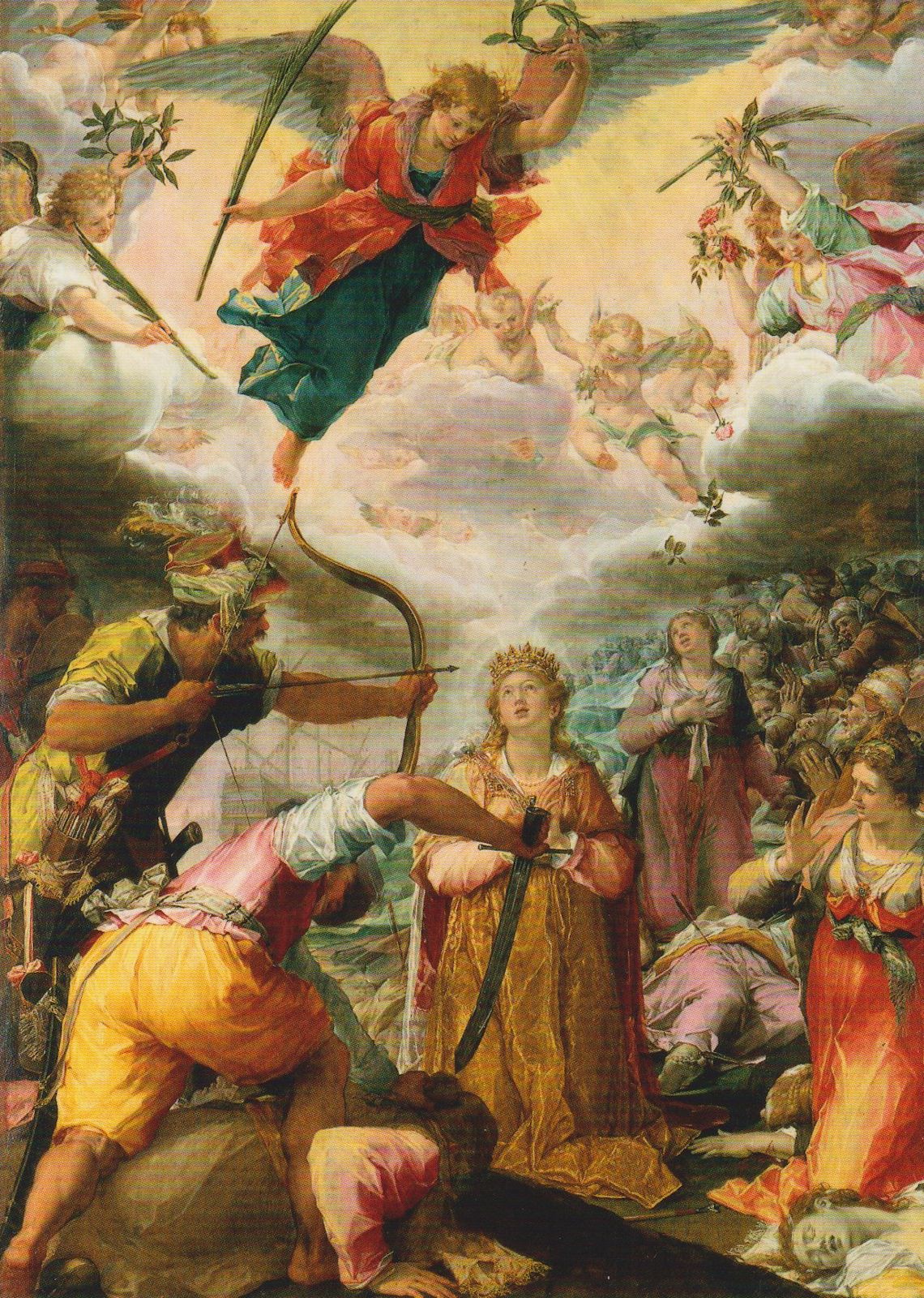 Peter Candid: Ursulas Martyrium, Altarbild, 1588, in der Kirche St. Michael in München