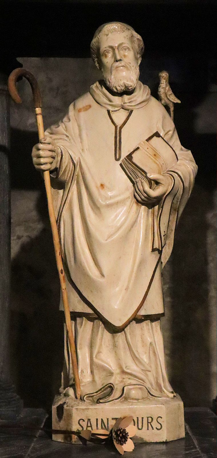 Statue in der Ursus geweihten Kirche Sant'Orso in Aosta