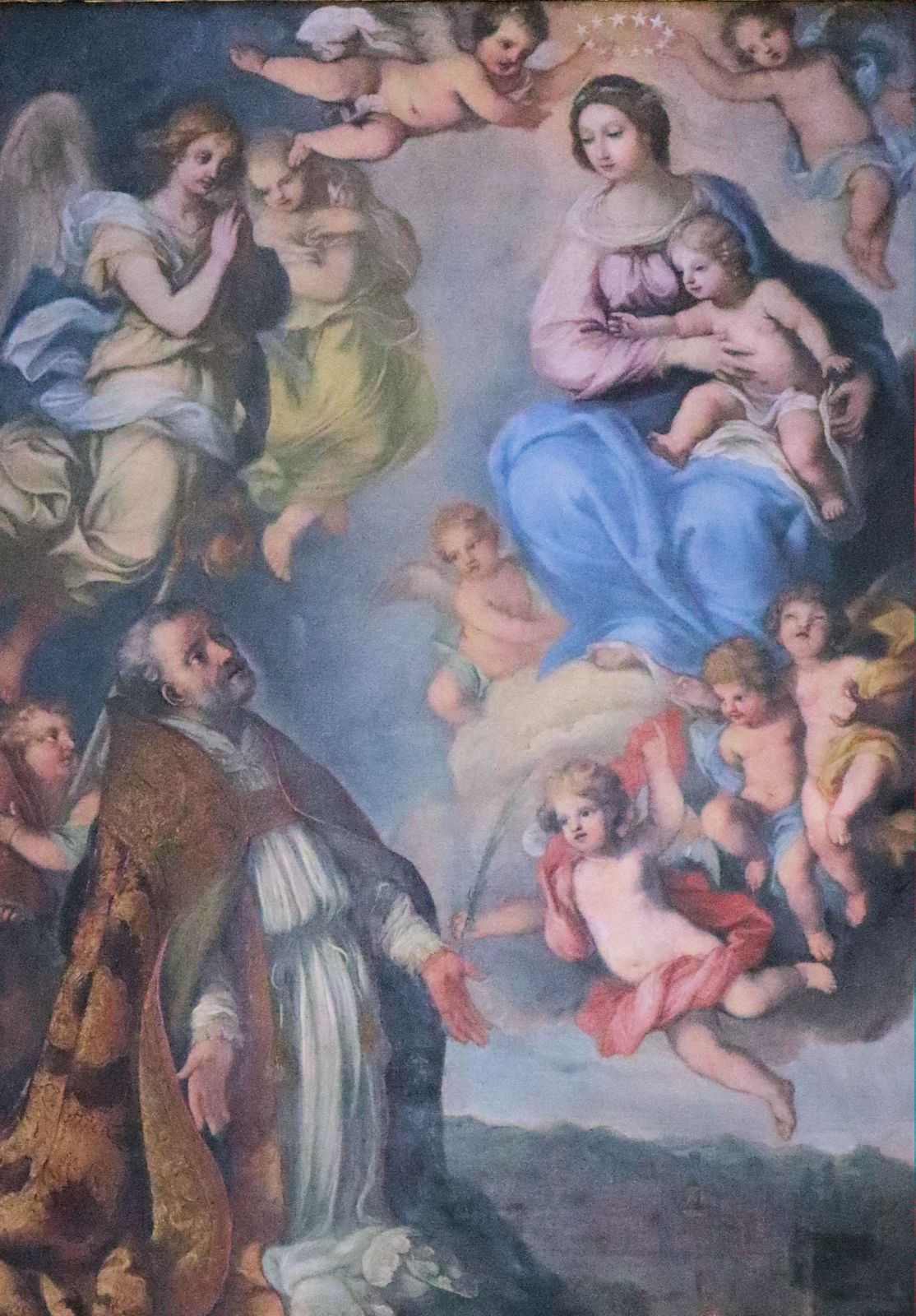 Altarbild: Valentin vor Maria, in der Basilika San Valentino in Terni
