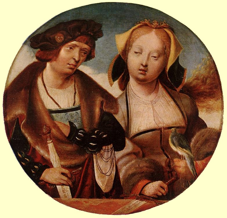 Cornelis Engelbrechtsz: Cäcilia und ihr Bräutigam, 1518 - 20, Museum der schönen Künste in Budapest