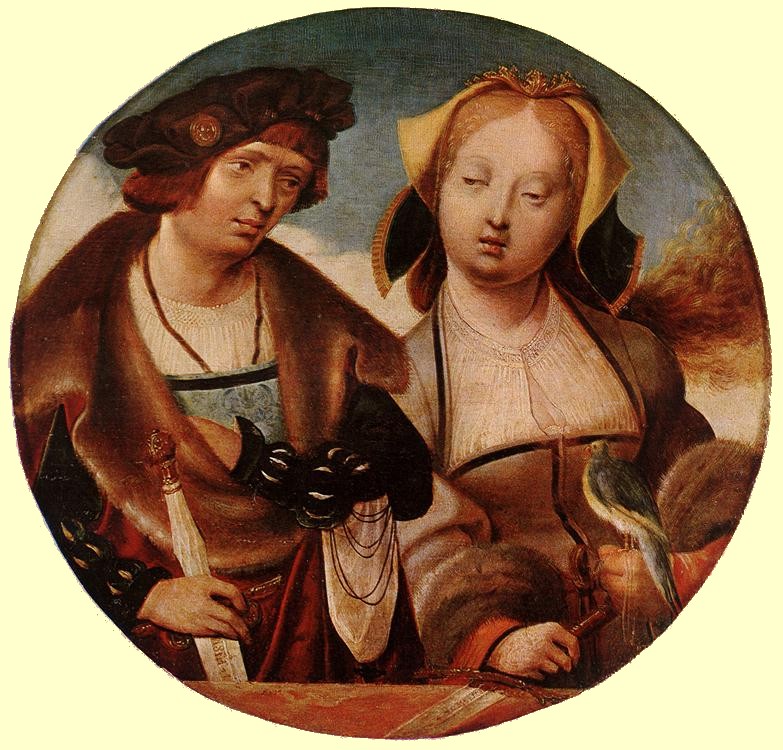 Cornelis Engelbrechts: Cäcilia und ihr Bräutigam, 1518 - 20, Museum der schönen Künste in Budapest