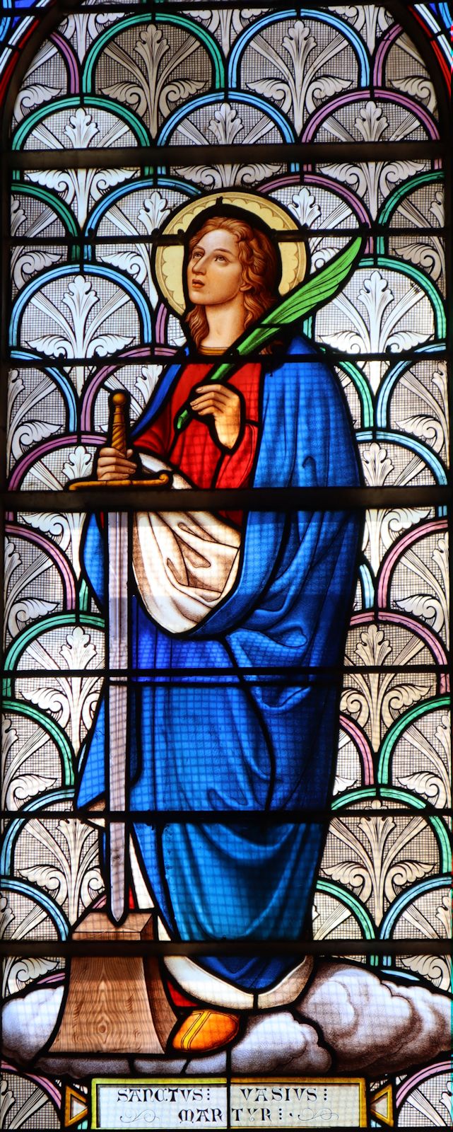 Glasfenster, um 1900, in der Kirche Saint-Eutrope in Saintes