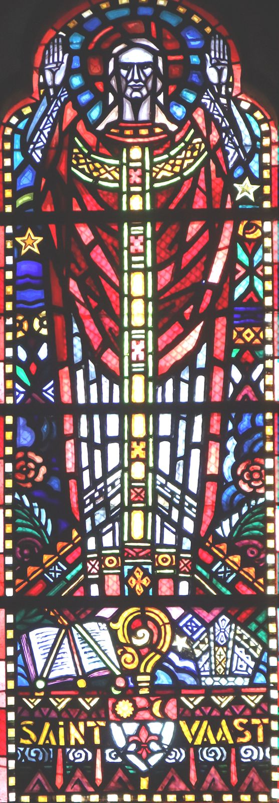 Glasfenster in der Kirche Saint-Vaast in Armentières bei Lille