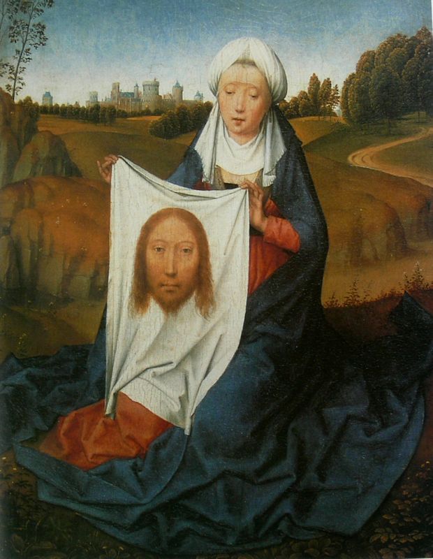 Hans Memling: Veronika mit dem Schweißtuch, um 1470, in der National Gallery of Art in Washington