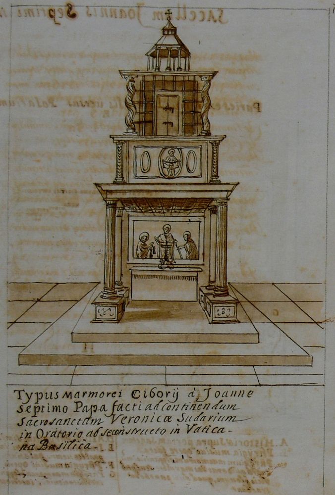 Schweißtuch-Altar, Zeichnung von 1628