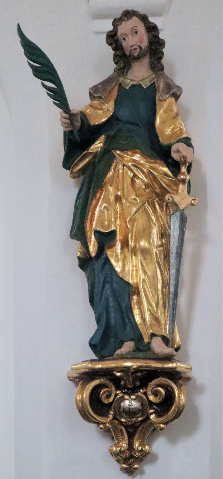 Statue in der Korona-Kirche in Koppenwall