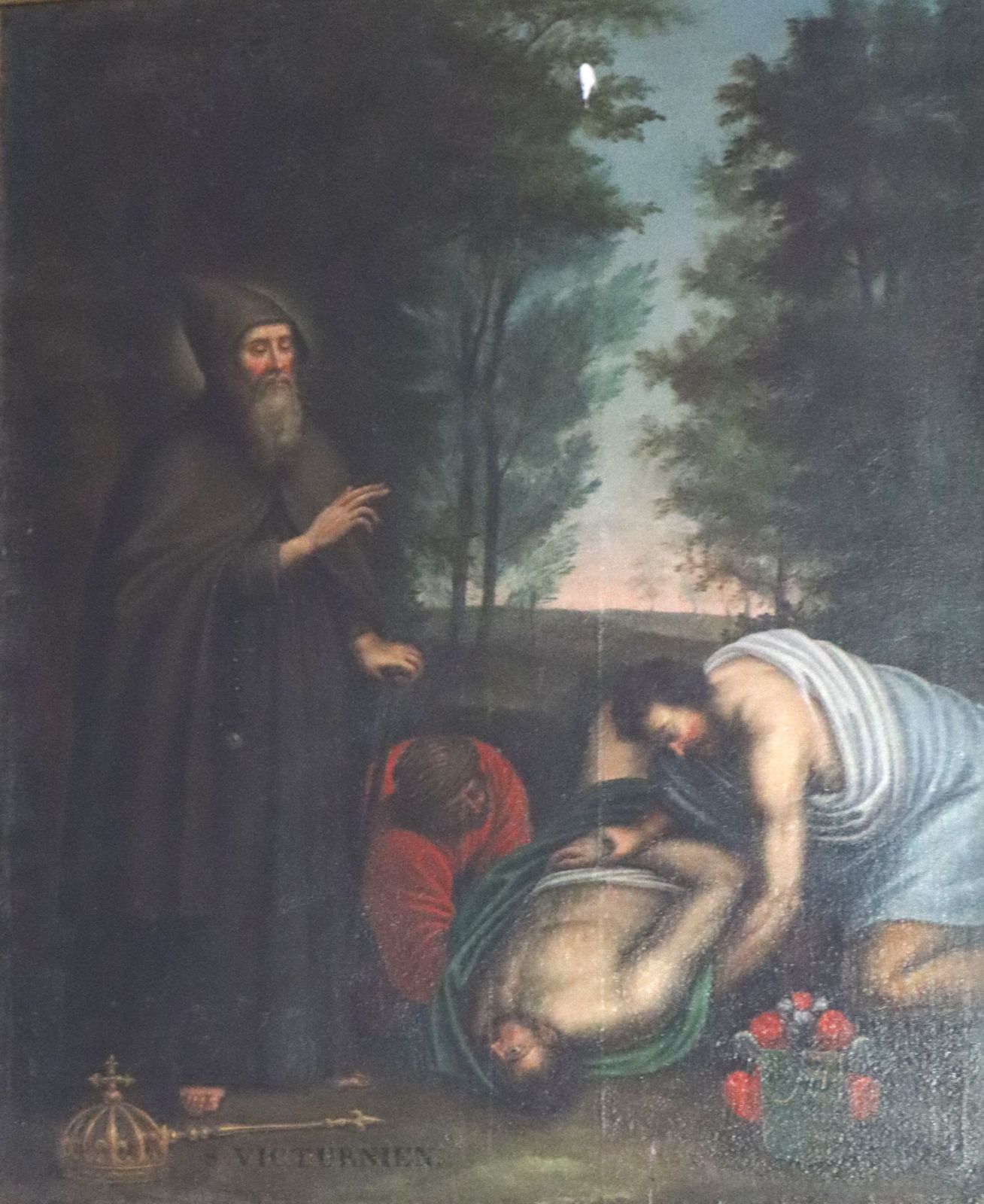Bild: Victurnianus heilt einen Epileptiker, 19. Jahrhundert, in der Kirche in Saint-Victurnien