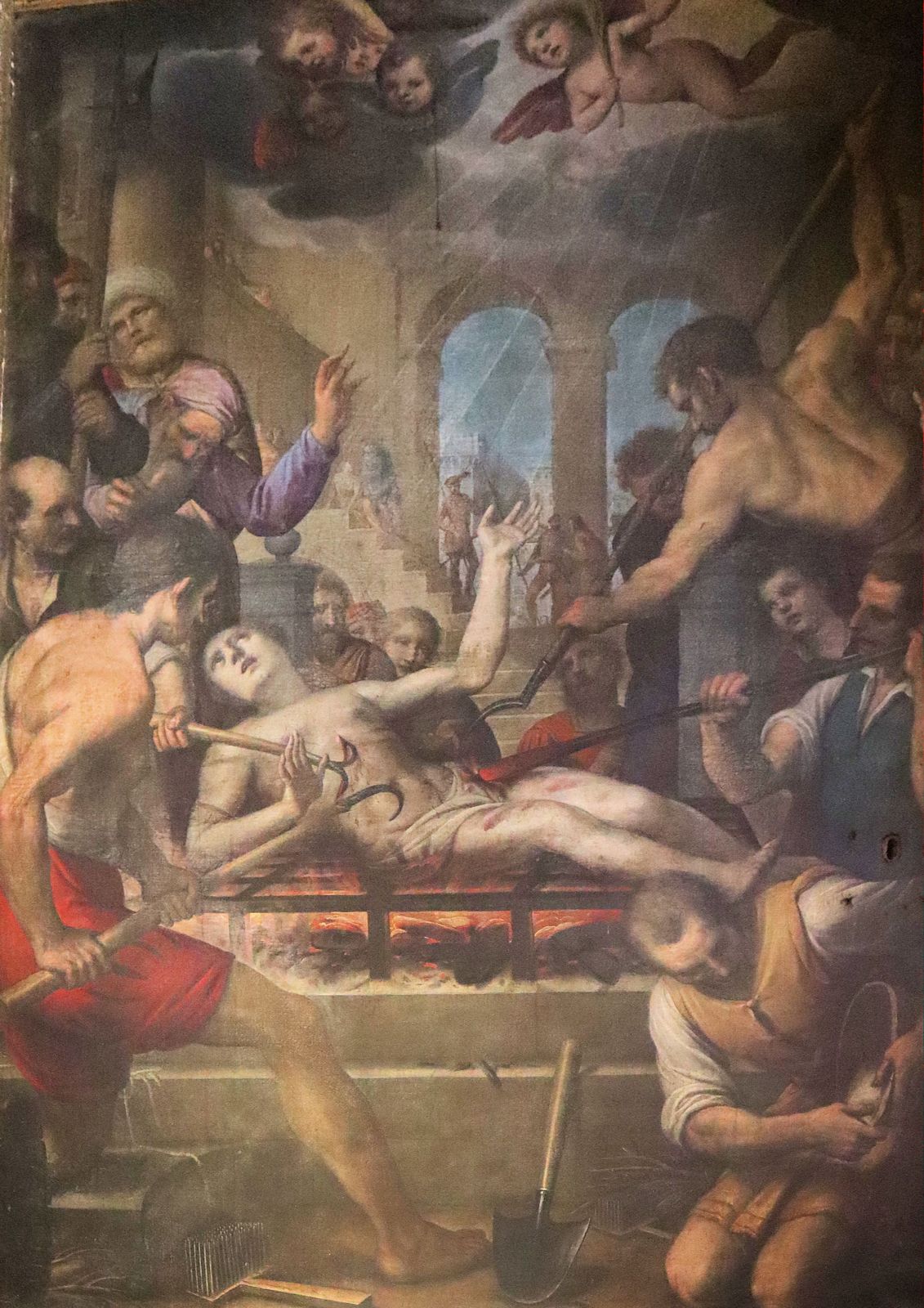 Pietro Sorri: Vinzenz' Martyrium, 1605, in der Kirche San Fedele in Poppi bei Arezzo