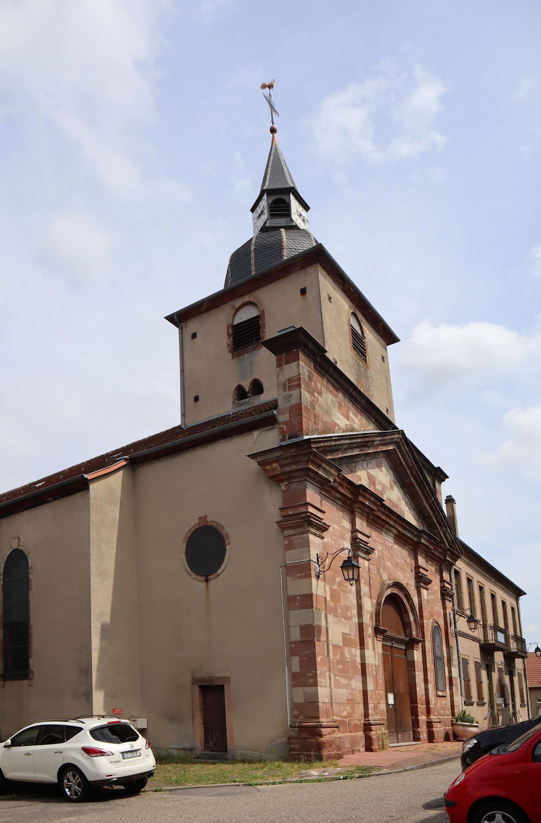 Die Wilfrid geweihte Kirche Saint-Walfried in Welferding - dem heutigen Ortsteil von Sarreguemines in Lothringen 
