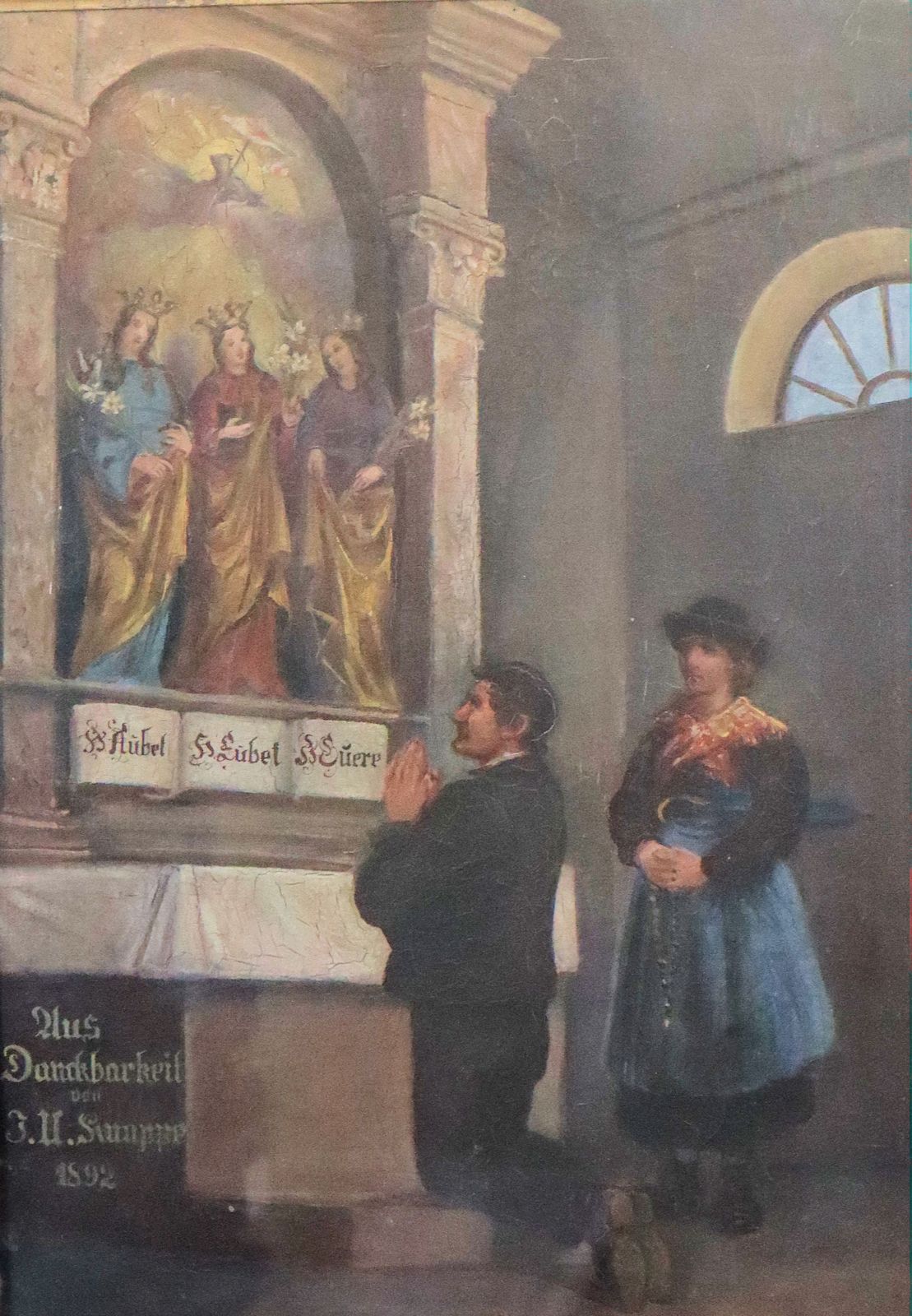 Ex voto, 1892, in der „Jungfrauenkapelle” an der Pfarrkirche in Meransen