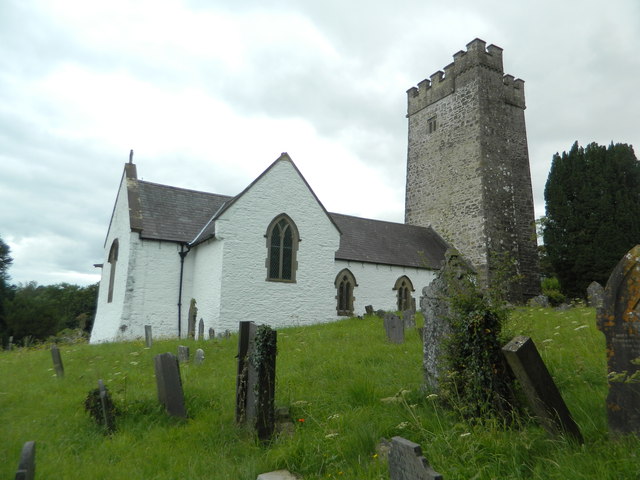 Friedhof und Kirche in Llanwenog