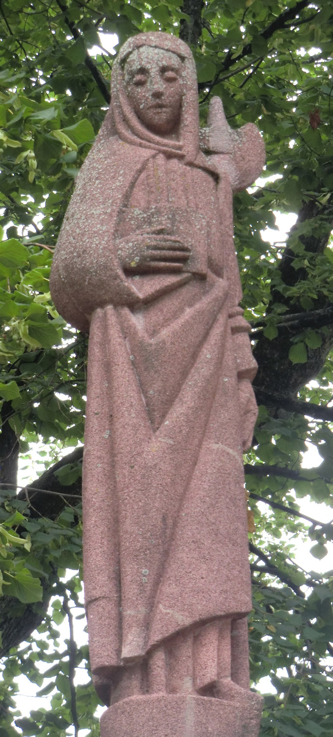 Josef Büsser: Statue, 1926, vor der Kirche St. Mangen in St. Gallen