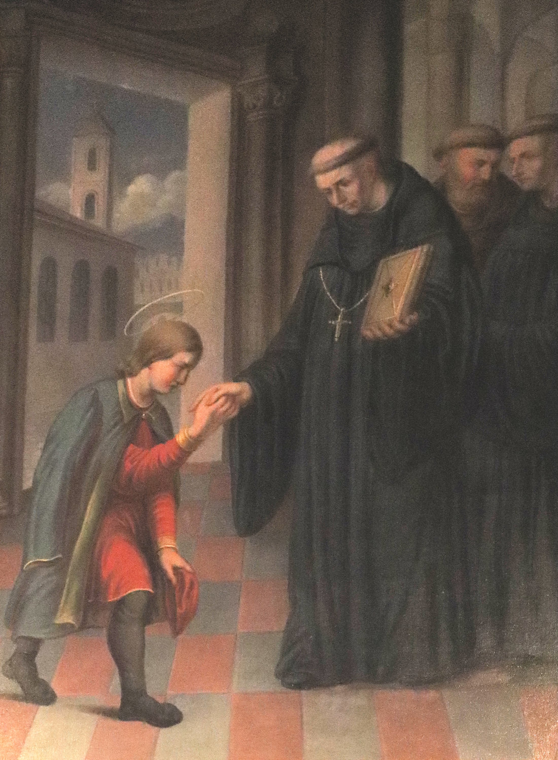 Wolfgang wird im Kloster auf der Bodenseeinsel Reichenau aufgenommen
