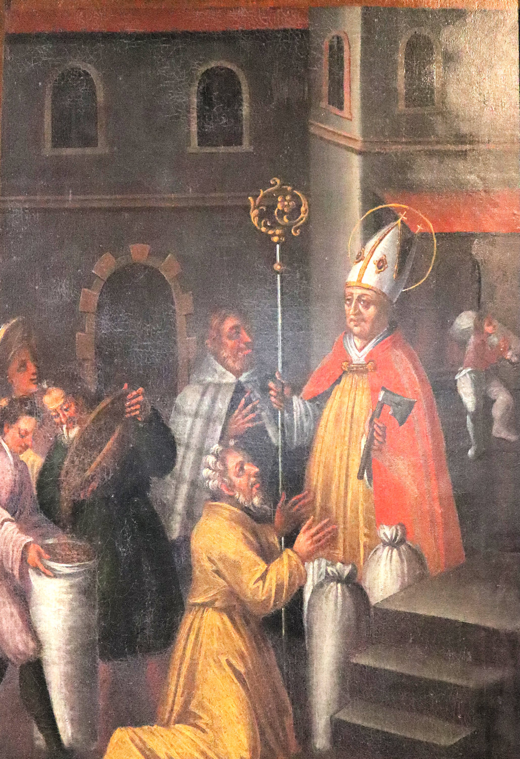 Wolfgang hilft als Bischof von Regensburg den Armen