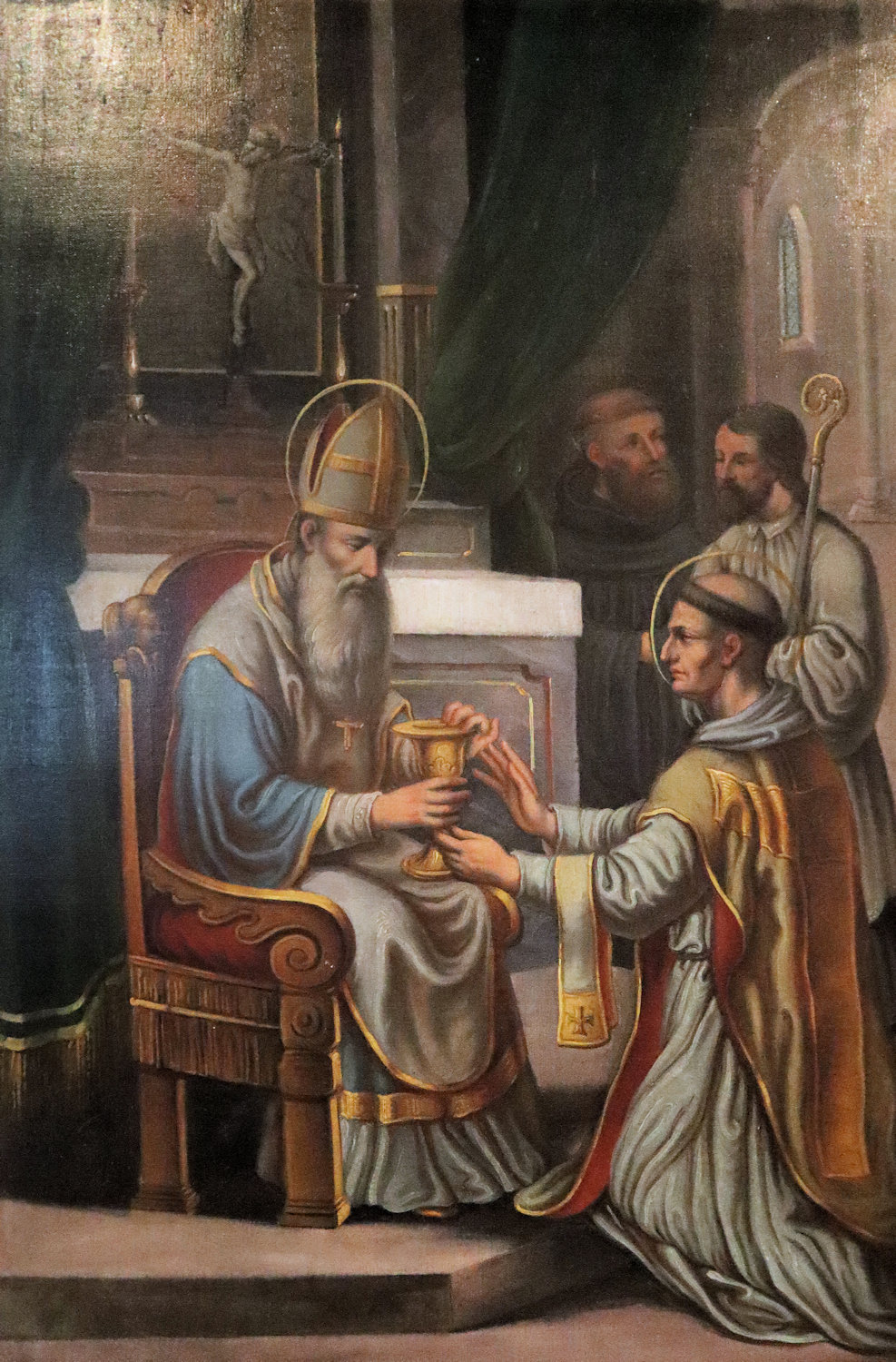 Wolfgang wird von Ulrich von Augsburg zum Priester geweiht
