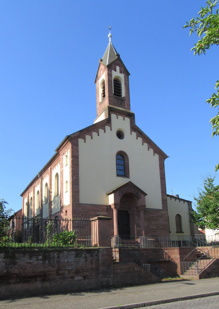 Die 1860 eröffnete, nach Capito benannte protestantische Kirche in Haguenau