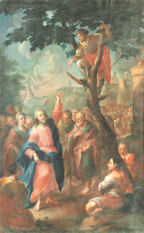 Emanuel Johann Karl Wohlhaupter: Jesus und Zachäus, um 1750, in der Gemäldegalerie im Schloss in Kassel